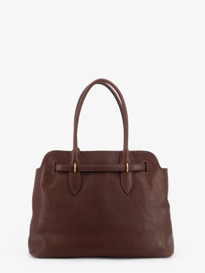 Miu Miu Aventure Leather Handbag With Front Lettering Logo