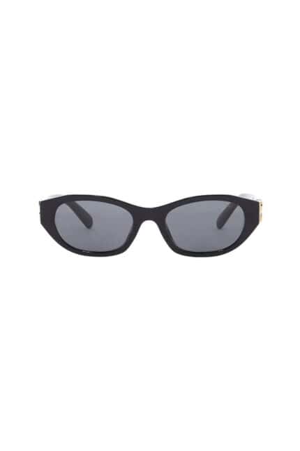 MIU MIU Black Cat-eye Sunglasses In Bioacetate With Golden Details