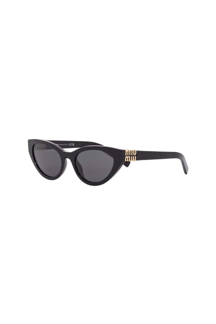 MIU MIU Black Cat-eye Sunglasses In Organic Acetate With Uv Protection