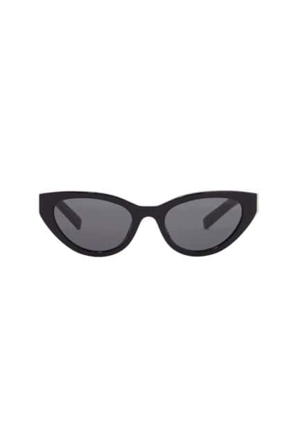 MIU MIU Black Cat-eye Sunglasses In Organic Acetate With Uv Protection