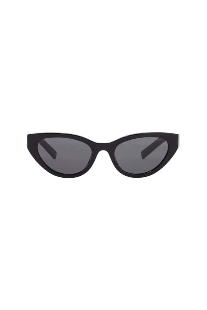 MIU MIU Black Cat-eye Sunglasses In Organic Acetate With Uv Protection