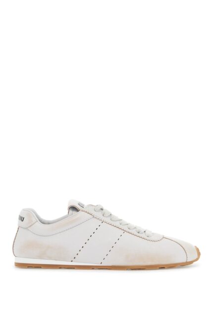 MIU MIU Bleached Nappa Leather Sneakers