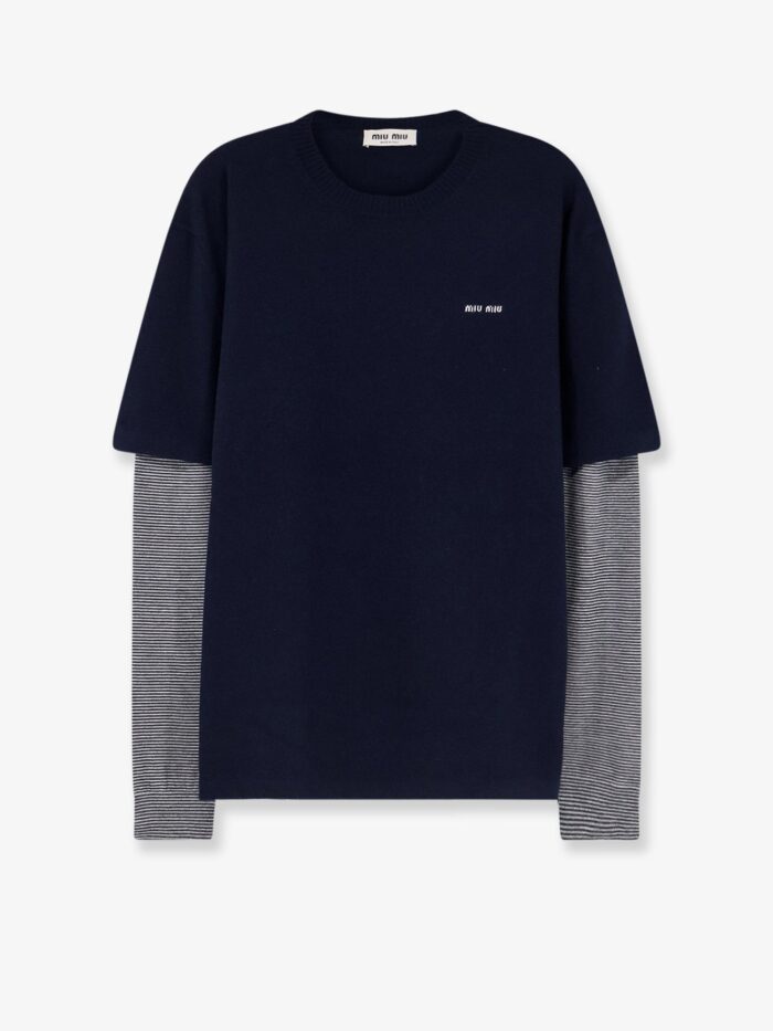 miu miu blend of virgin wool, cashmere and silk sweater Miu Miu Blend Of Virgin Wool, Cashmere And Silk Sweater