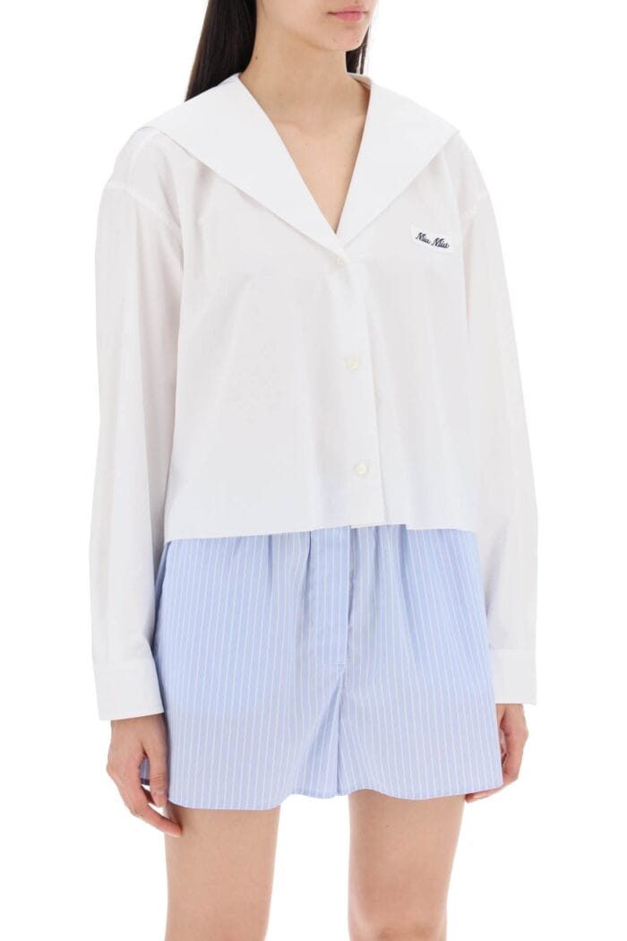 MIU MIU Boxy Sailor-style Shirt