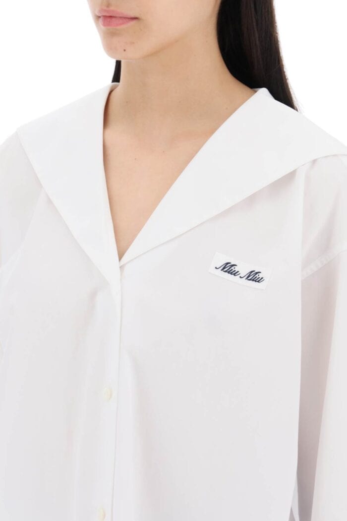 MIU MIU Boxy Sailor-style Shirt