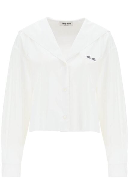 MIU MIU Boxy Sailor-style Shirt