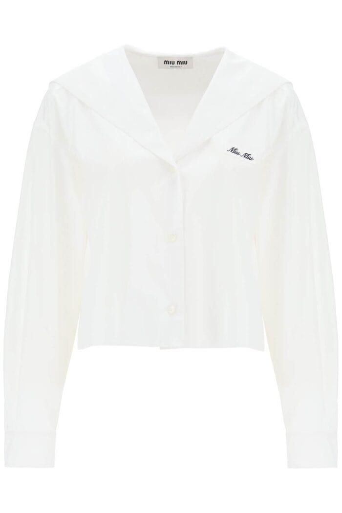 MIU MIU Boxy Sailor-style Shirt