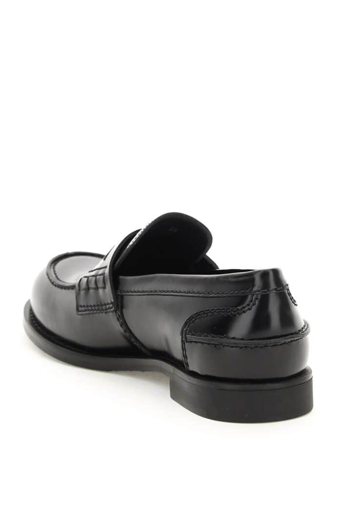 MIU MIU Brushed Leather Penny Loafers