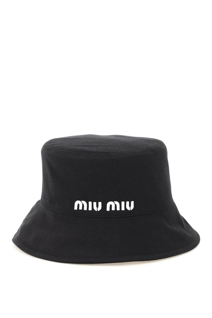 MIU MIU Bucket Hat With Logo Embroidery