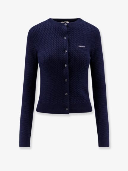 Miu Miu Cable-knit Cachemire Blend Cardigan