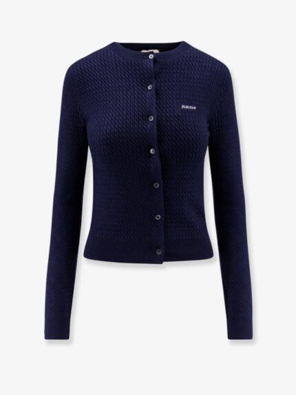 Miu Miu Cable-knit Cachemire Blend Cardigan