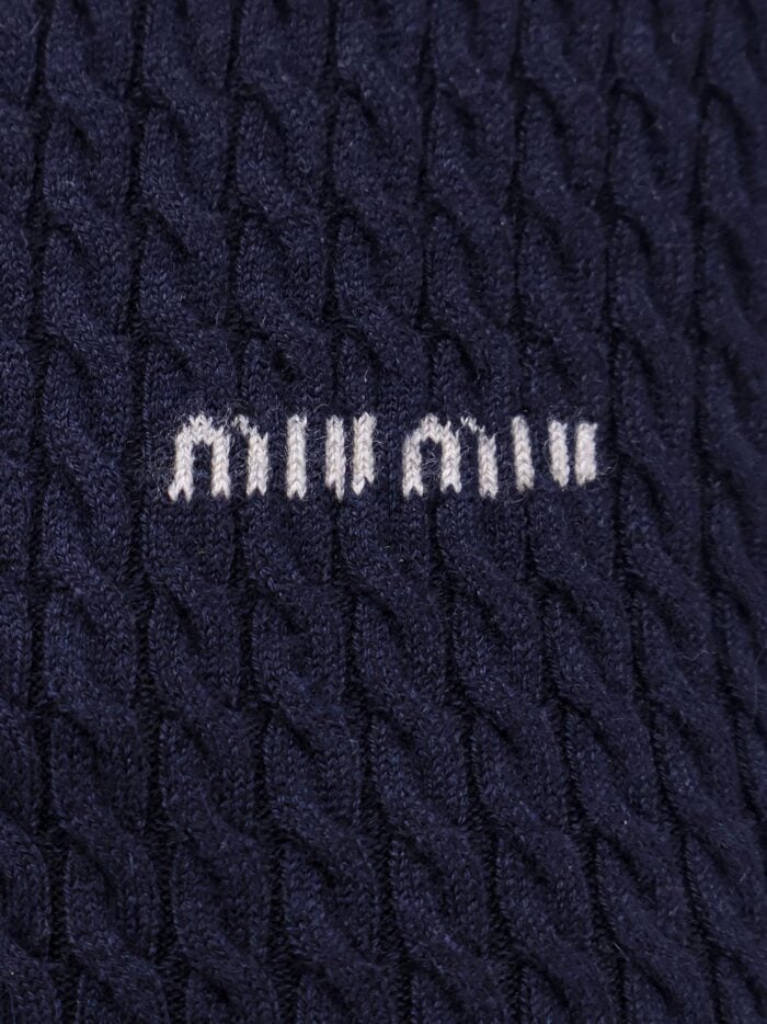 Miu Miu Cable-knit Cachemire Blend Cardigan