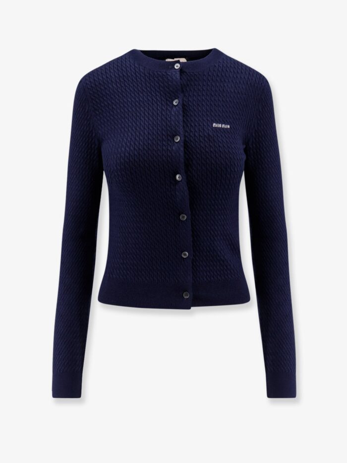 Miu Miu Cable-knit Cachemire Blend Cardigan