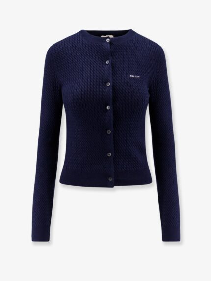Miu Miu Cable-knit Cachemire Blend Cardigan