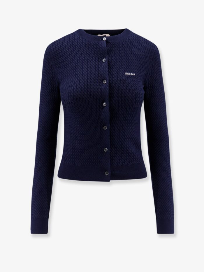 Miu Miu Cable-knit Cachemire Blend Cardigan
