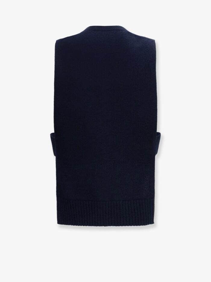 Miu Miu Cashmere Cardigan With Logo Inlay