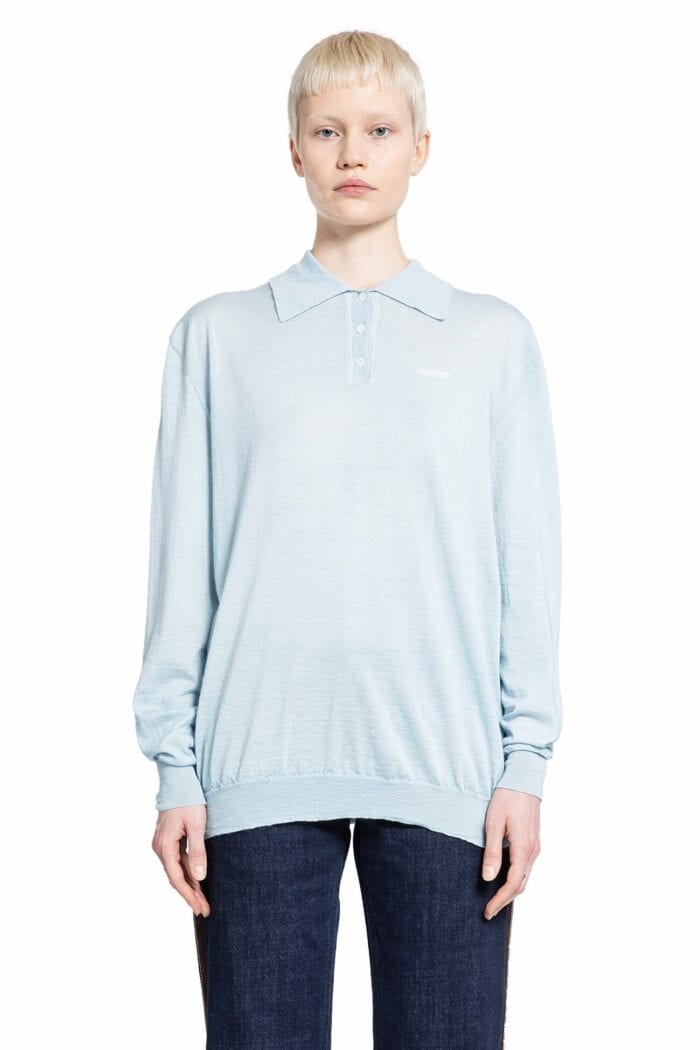 MIU MIU Cashmere Knit Polo Shirt