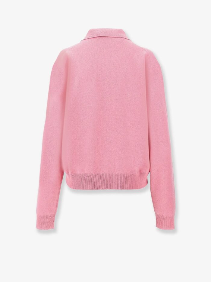 Miu Miu Cashmere Polo Sweater With Argyle Motif