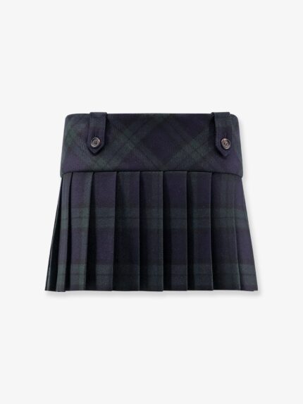Miu Miu Check Virgin Wool Mini Skirt