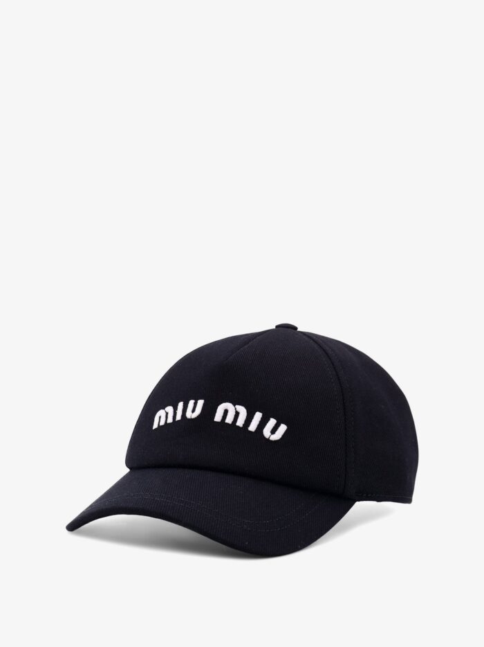 Miu Miu Cotton Baseball Hat With Logo