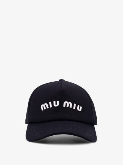 Miu Miu Cotton Baseball Hat With Logo