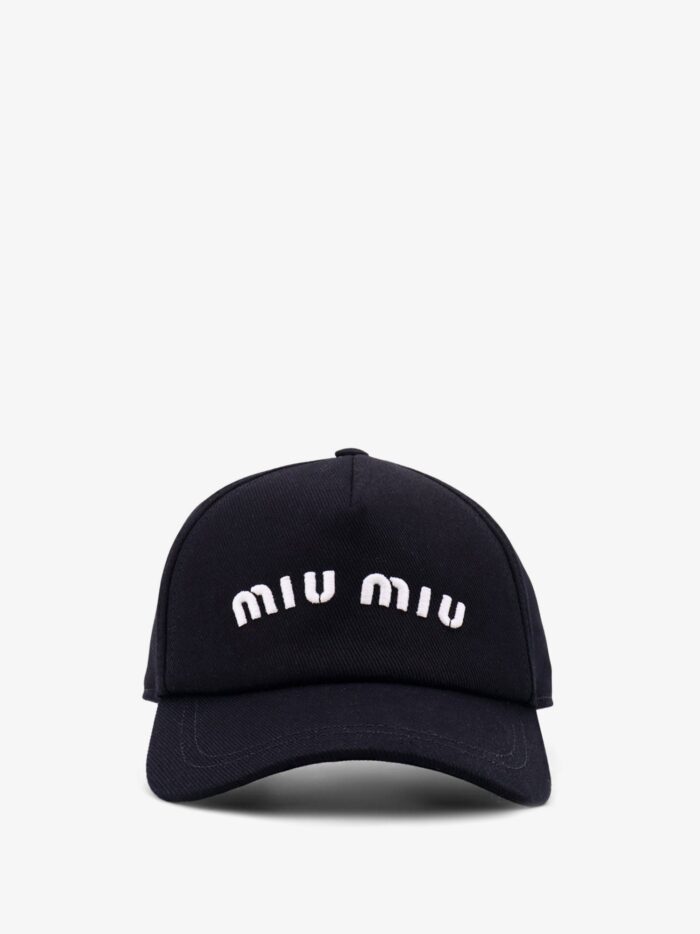 Miu Miu Cotton Baseball Hat With Logo