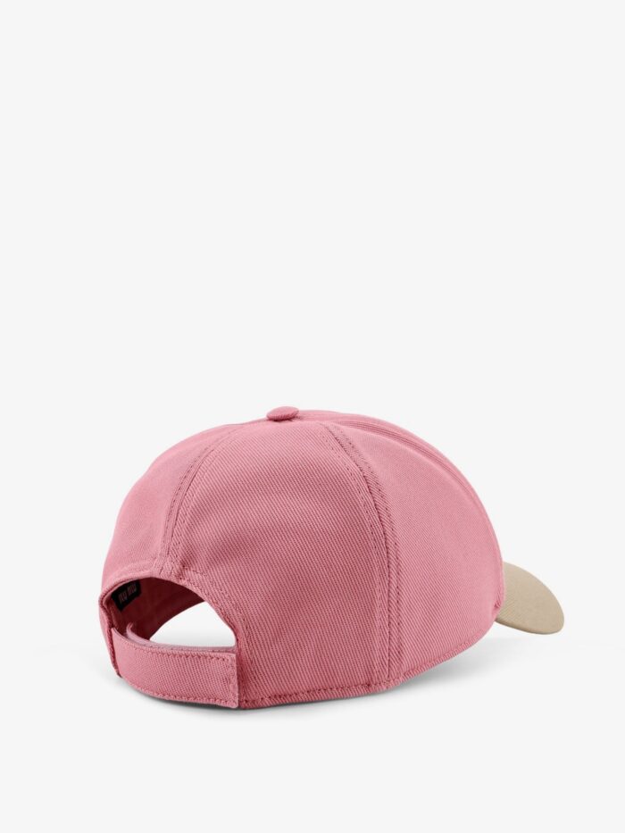 Miu Miu Cotton Hat With Embroidered Lettering Logo