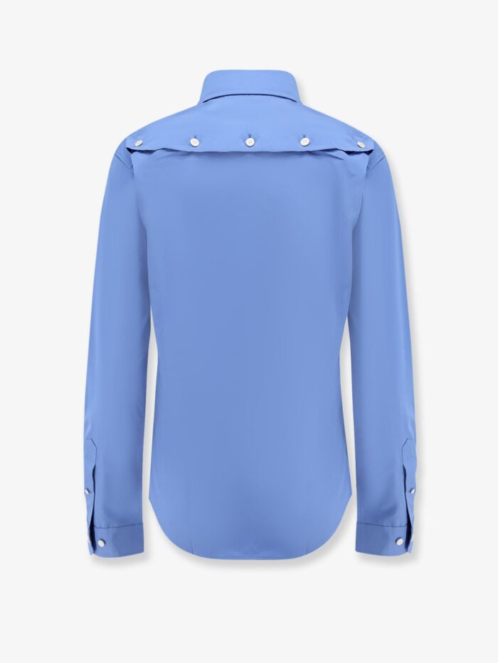 Miu Miu Cotton Popeline Shirt With Logo Embroidery