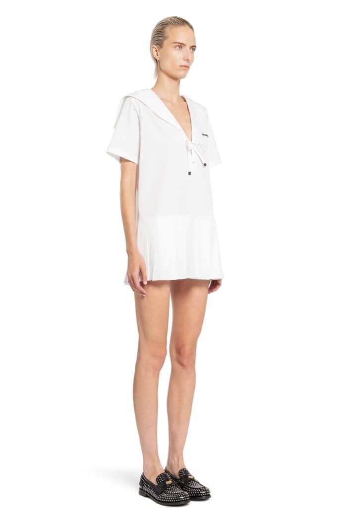 MIU MIU Cotton Poplin Marinire Mini Dress