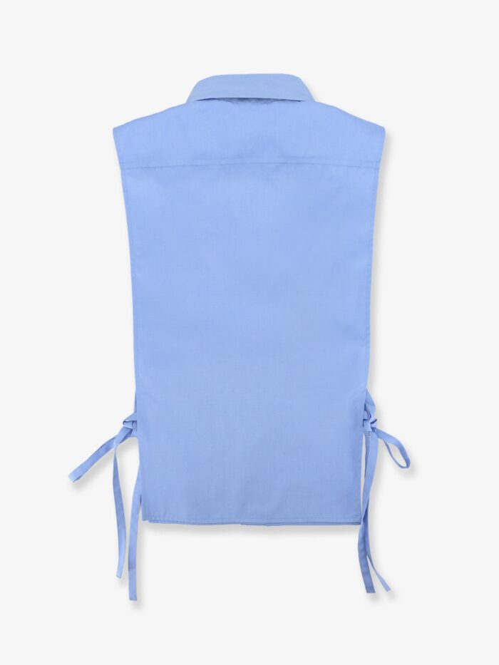 Miu Miu Cotton Shirt With Front Embroidered Logo