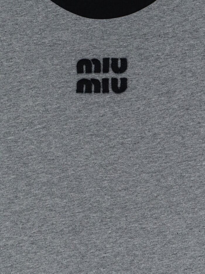 Miu Miu Cotton T-shirt With Front Logo
