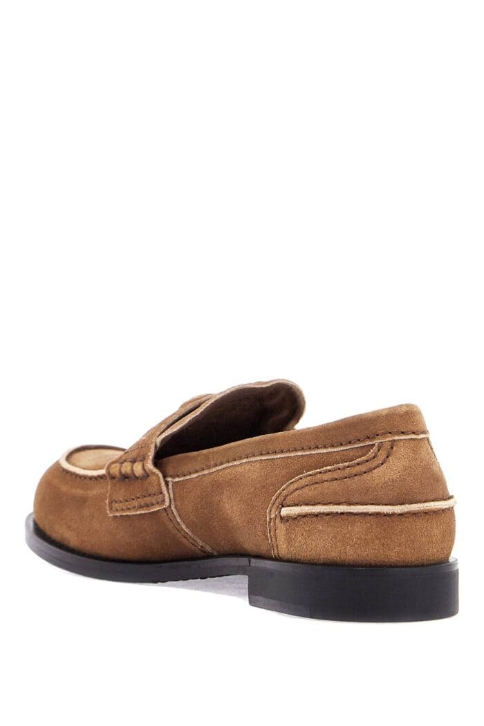 MIU MIU Delav Suede Leather Penny Loafers