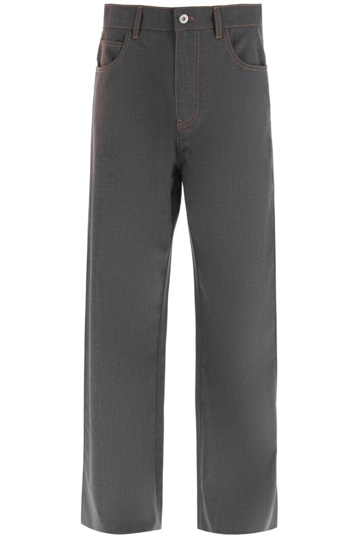 Miu Miu Denim-effect Cool Wool Pants