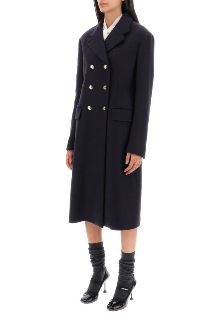 MIU MIU Double-breasted Virgin Wool Coat