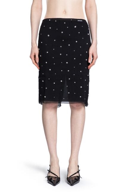 MIU MIU Embroidered Chiffon Skirt