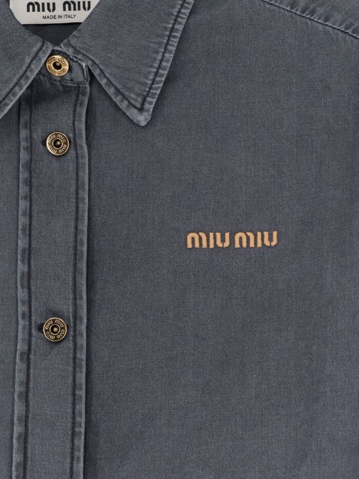 Miu Miu Grey Light Denim Shirt