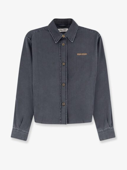 Miu Miu Grey Light Denim Shirt