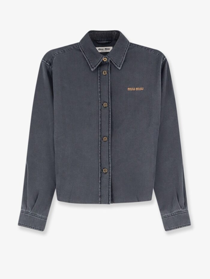 Miu Miu Grey Light Denim Shirt
