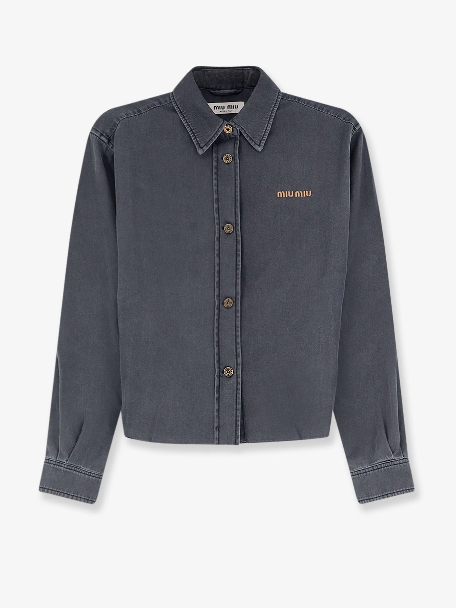 Miu Miu Grey Light Denim Shirt