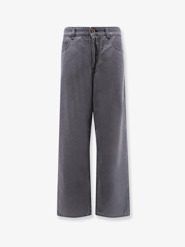 miu miu grey light denim trousers Miu Miu Grey Light Denim Trousers