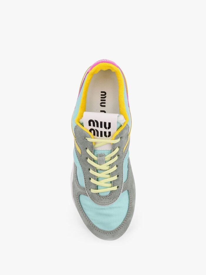 Miu Miu Gymnasium Low-top Technical Fabric And Suede Sneackers