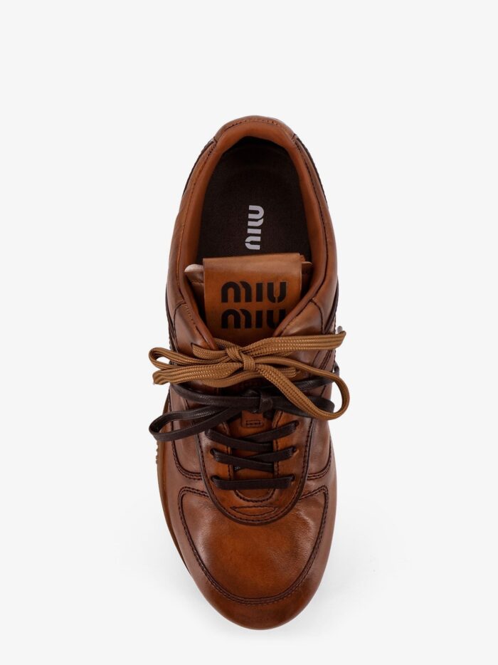 Miu Miu Gymnasium Vintage Leather Low-top Sneakers