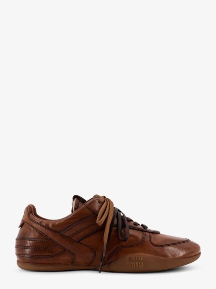 Miu Miu Gymnasium Vintage Leather Low-top Sneakers