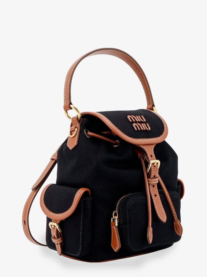 Miu Miu Hemp And Leather Backpack