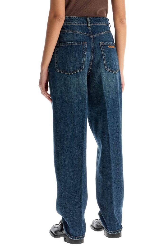 MIU MIU High-waisted Distressed Effect Jeans