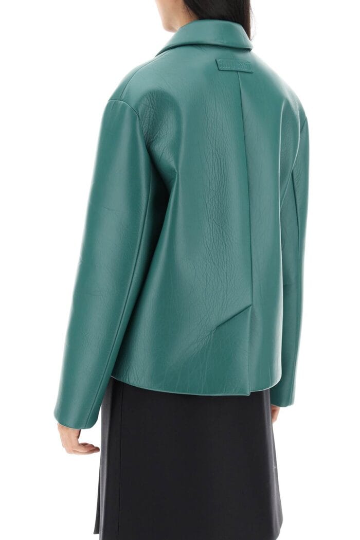 MIU MIU Jacket In Bonded Nappa Leather