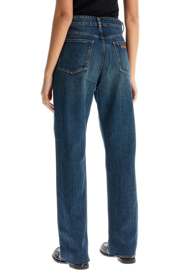 MIU MIU Jeans With Raw Edge Hemline