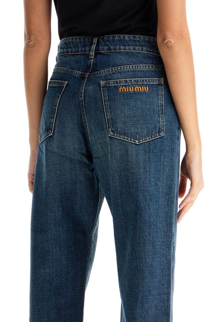 MIU MIU Jeans With Raw Edge Hemline