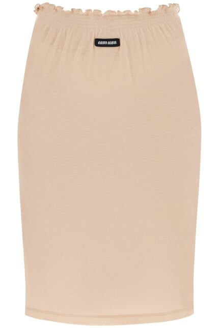 MIU MIU 'jersey Semi-transparent Midi Skirt