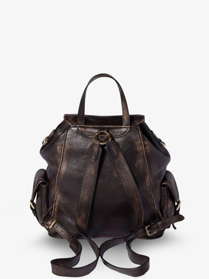 Miu Miu Leather Backpack With A Vintage Effect